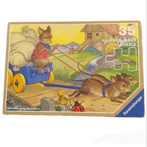 Vintage Ravensburger 35 Piece Puzzle "The Busy Mice"